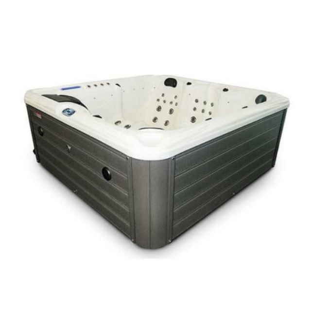 Outdoor Power For Hot Tub - 6人用屋外ホワイトマーブルジェットバス、2m自立型アクリル浴槽、パワフルな音楽とバルボア制御システム付き
