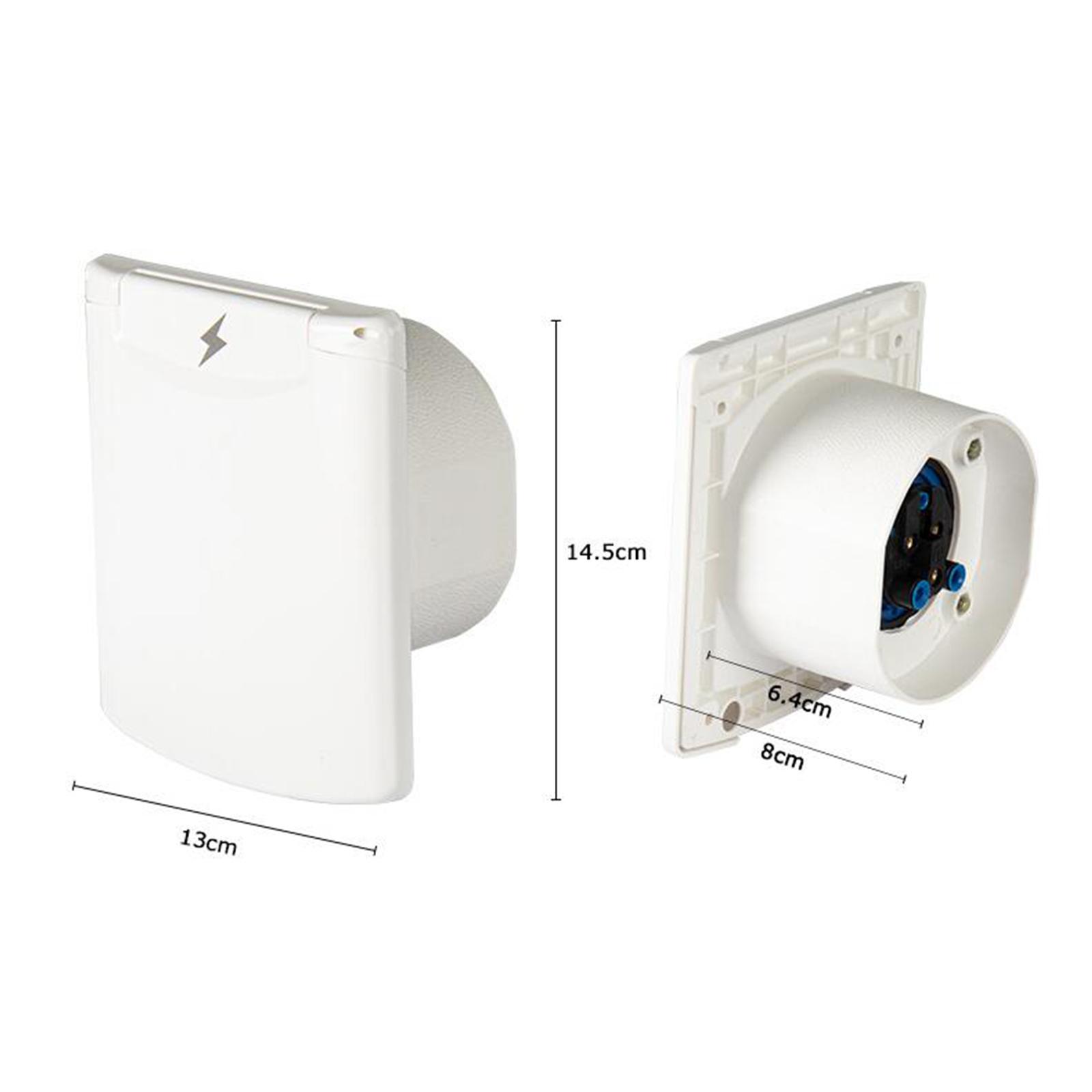 Outdoor Power Socket With Lock - RV用外部電源ソケット 16A アウトドアプラグ マグネットロック 防水コンセント カバー付き
