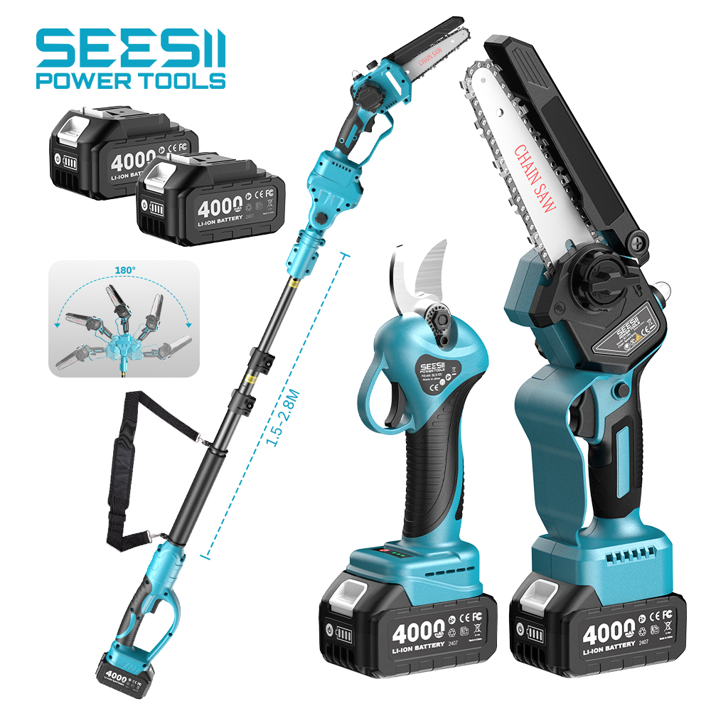 Electric Chainsaw Battery - SEESII 3-in-1 ブラシレスコードレス 30mm 電動はさみ 6
