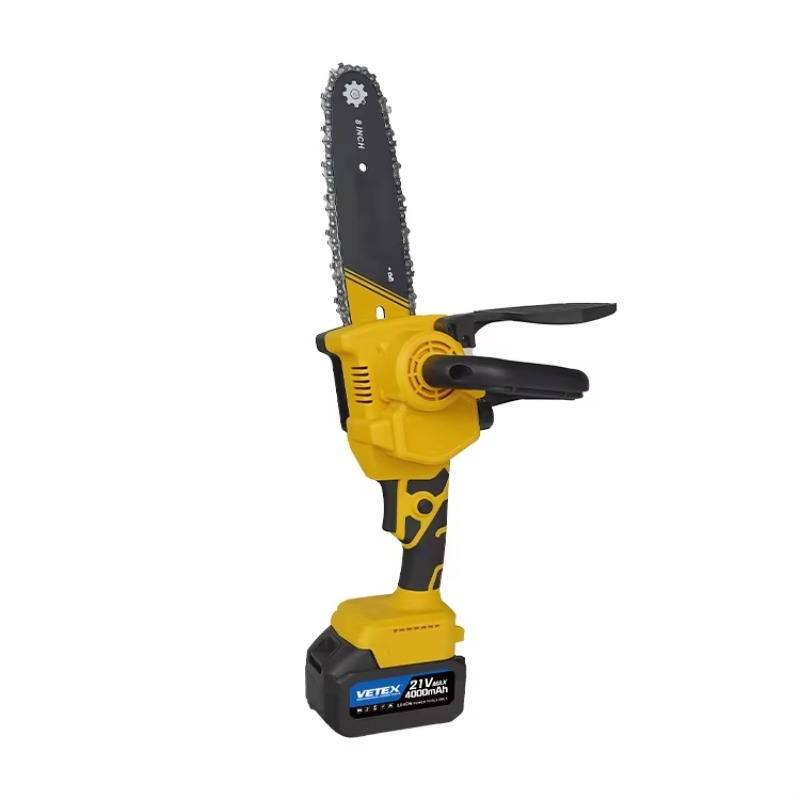 Electric Chainsaw Battery - 新設計 21V 4000mAh リチウムイオン電池式 ポータブルコードレスチェーンソー 6インチ