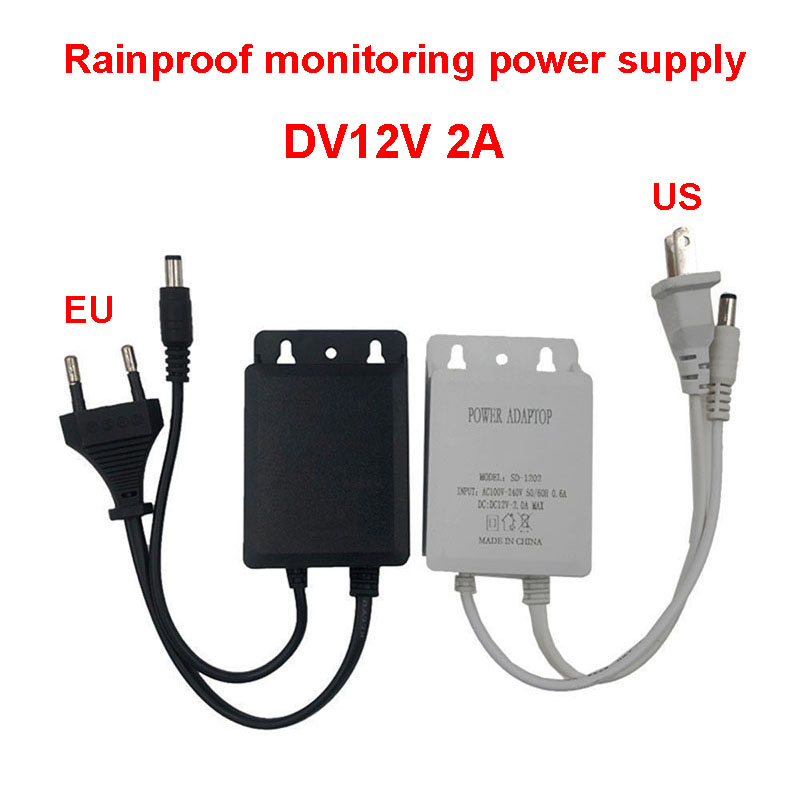 Outdoor Power Supply 12V - 防水屋外電源アダプター,充電器,ユニバーサルコンバーター,US, EU, AC入力100-240V,DC出力12V