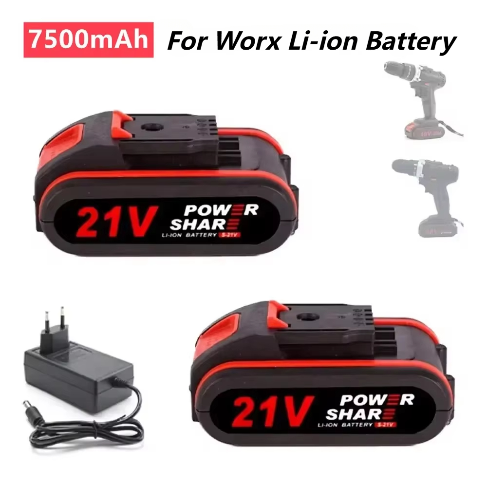 Electric Chainsaw Battery - 21V 大容量充電式リチウムイオンバッテリー WORX 18V 20V 電動のこぎり電動ドリルおよびガーデンパワーツール用