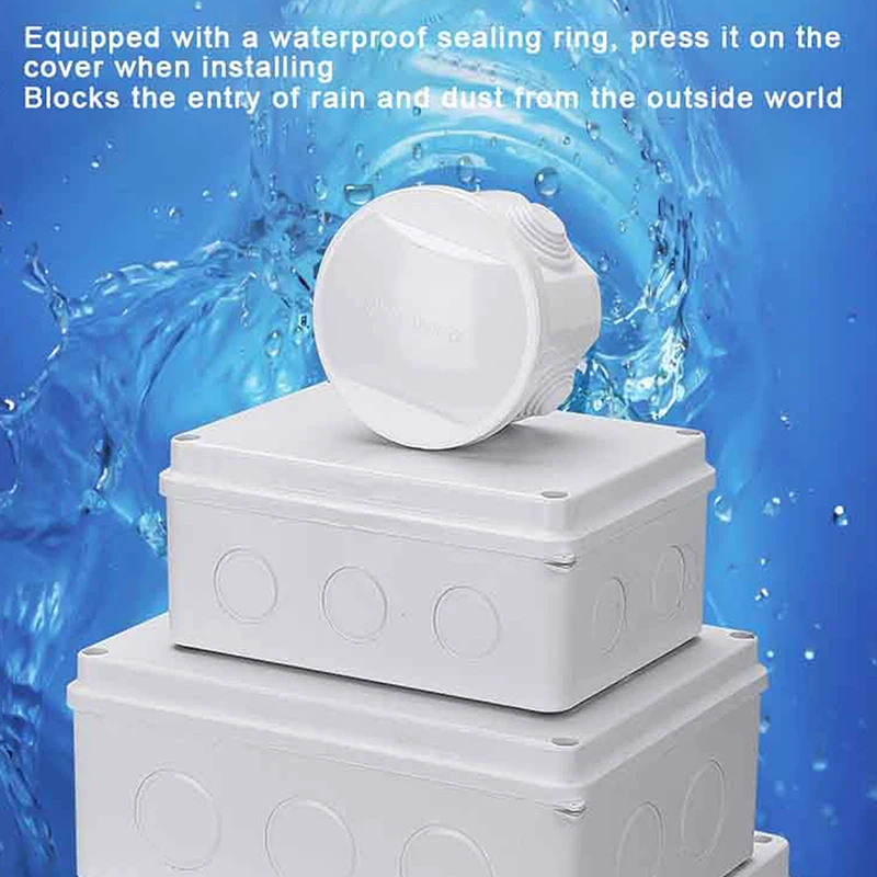 Outdoor Power Cable Junction Box - ABS 電気接続ボックス DIY 電源制御ケース IP65 防水ケーブルワイヤー接続エンクロージャ用屋内/屋外用