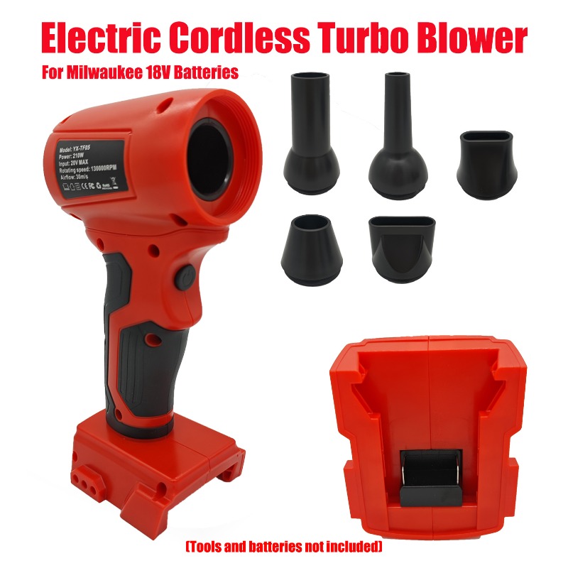 Leaf Blower Cordless - ミルウォーキー18Vバッテリー用電動コードレスターボブロワー、強力ブロワー、ハンドヘルドジェットファン、雪、葉、ほこり、パティオ清掃ツール