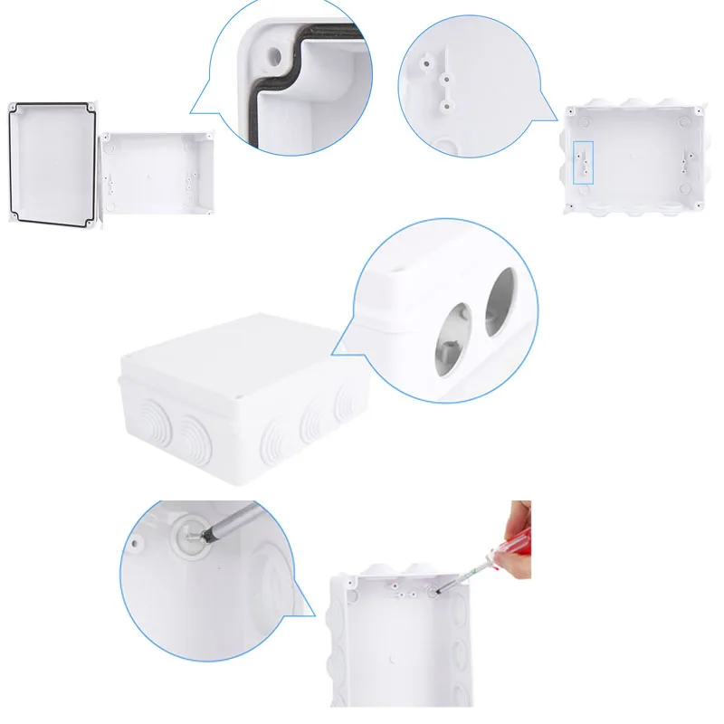 屋外防水電源ボックス ABS プラスチック IP65 電気制 - Outdoor Power Cable Junction Box のレビューと価格