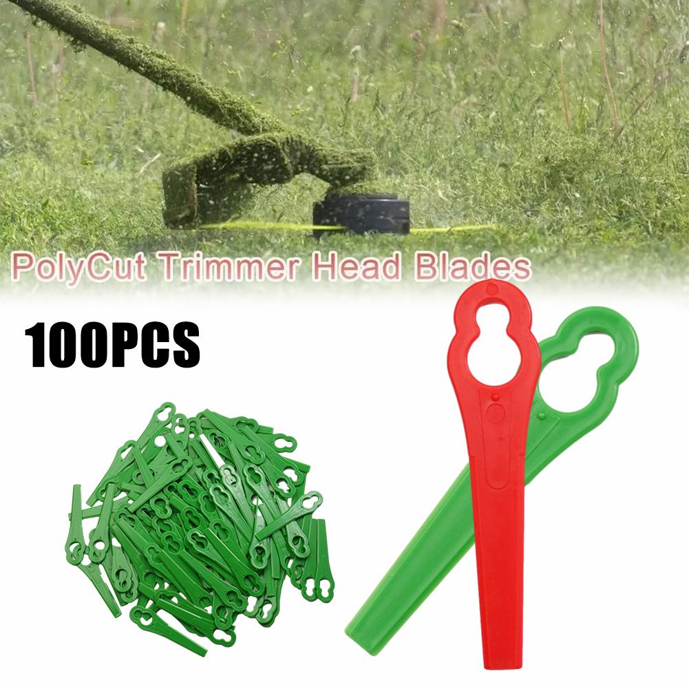 100 個プラスチックカッターブレード電動コードレス草トリマ - Leaf Blower Cordless のレビューと価格
