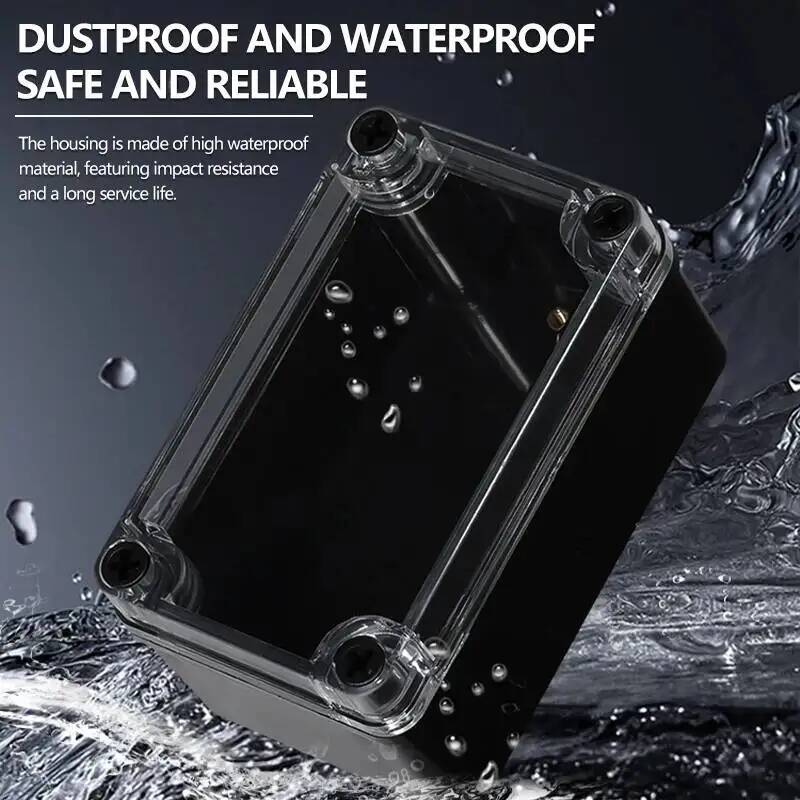 2 個透明カバー防水ジャンクションボックス黒プラスチック端子 - Outdoor Power Junction のレビューと価格