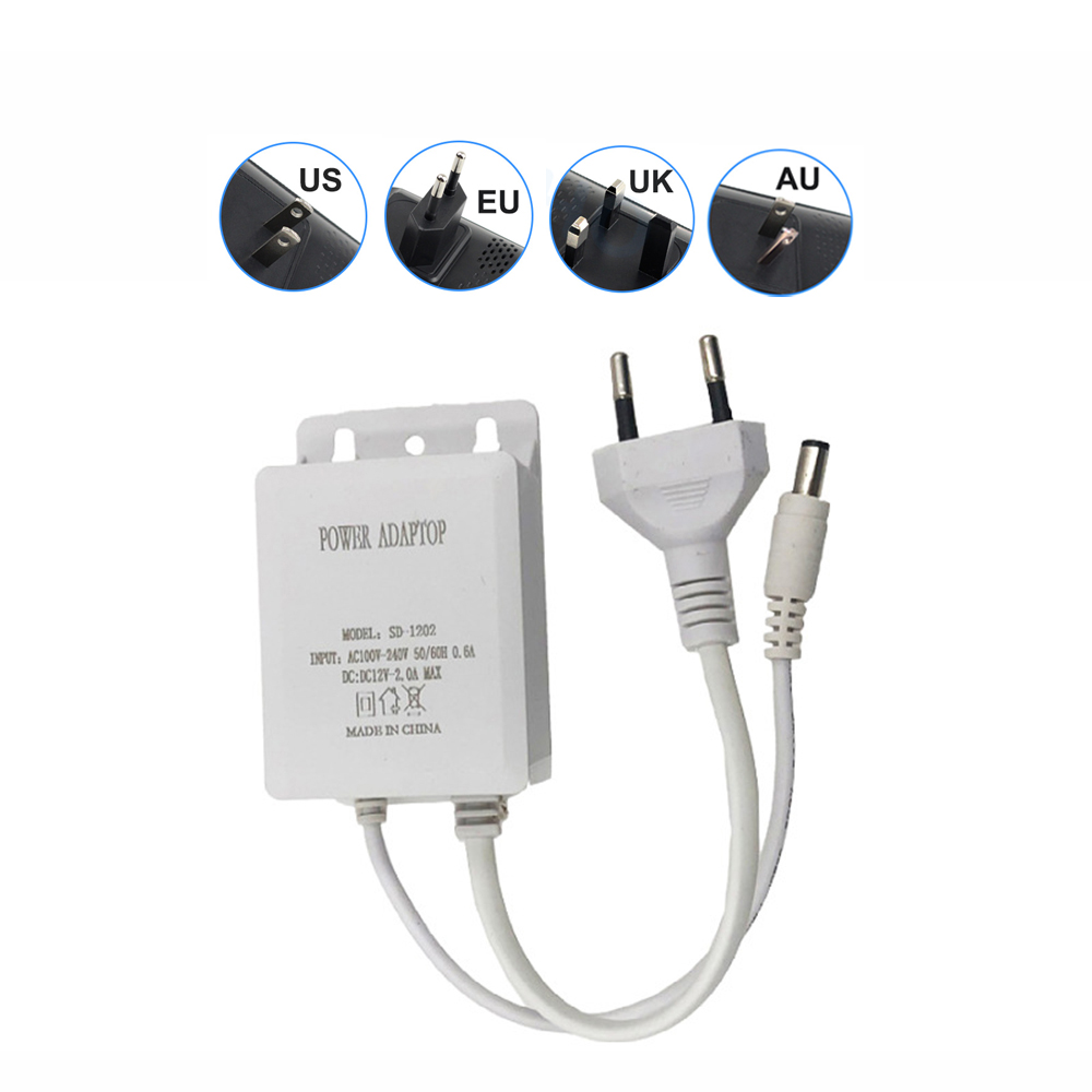 EU電源アダプター充電器,防水,CCTVセキュリティカメラ用 - Outdoor Power Supply 12V のレビューと価格