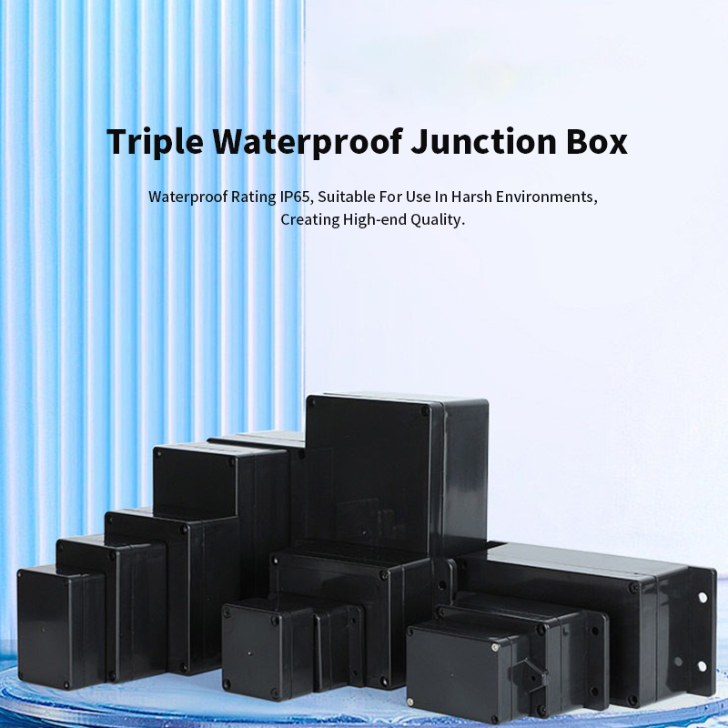 タイプ F 黒防水ジャンクションボックスエンジニアリング 3 - Outdoor Power Junction のレビューと価格