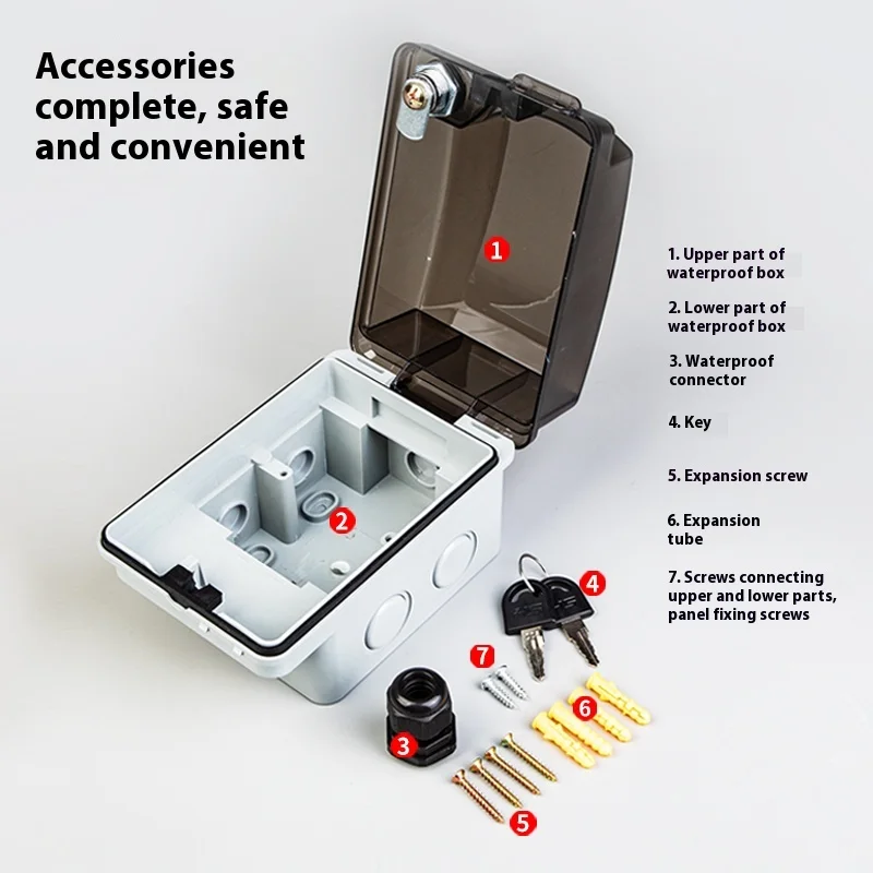 屋外用86型オープンマウントソケット屋外用防雨電源防水ケース - Outdoor Power Socket With Lock のレビューと価格