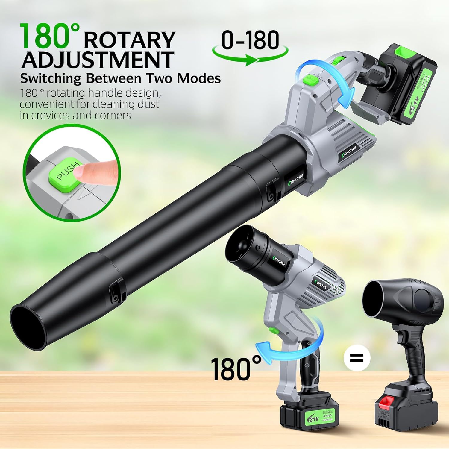 コードレス電動リーフブロワー、ポータブル軽量リチウムバッテリ - Leaf Blower Cordless のレビューと価格