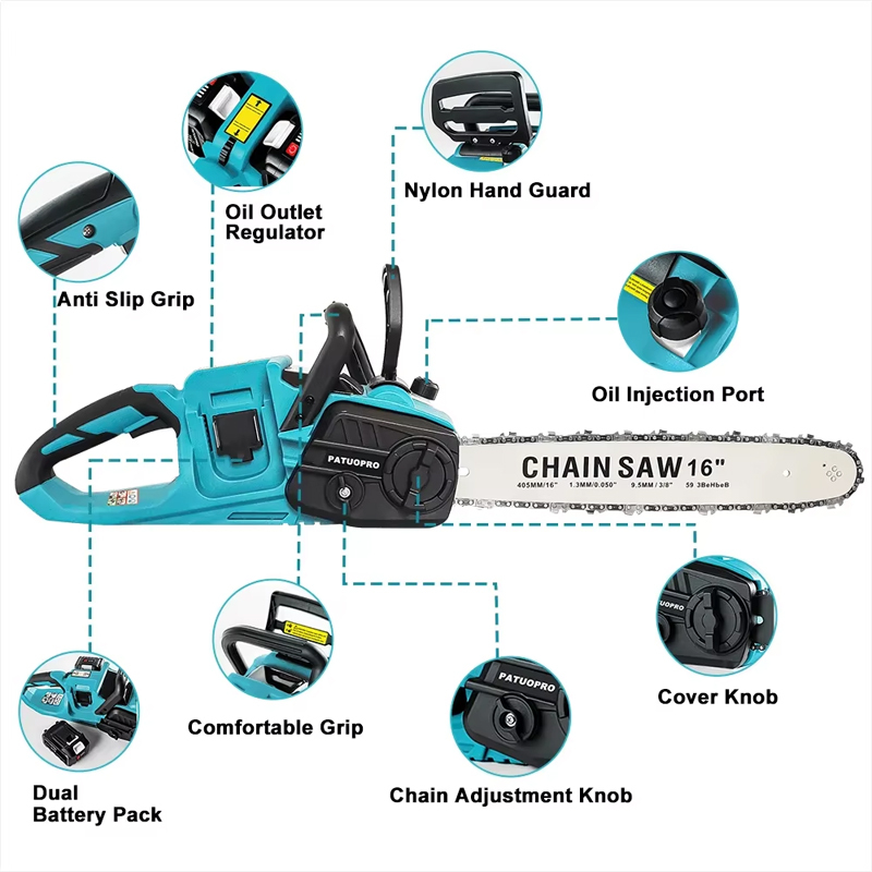 ブラシレス16インチコードレス電動チェーンソー充電式ハンドヘ - Electric Chainsaw Battery のレビューと価格