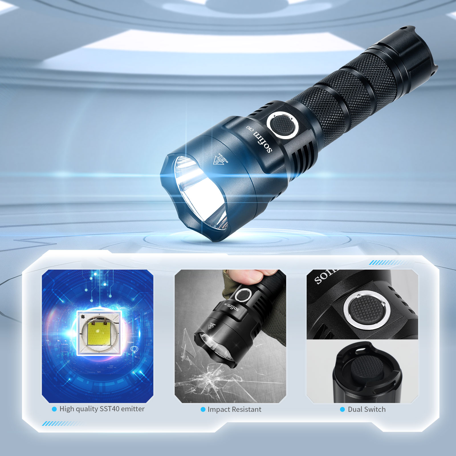 SOFIRN C8G 強力な LED 懐中電灯 21700  - Outdoor Power Group のレビューと価格