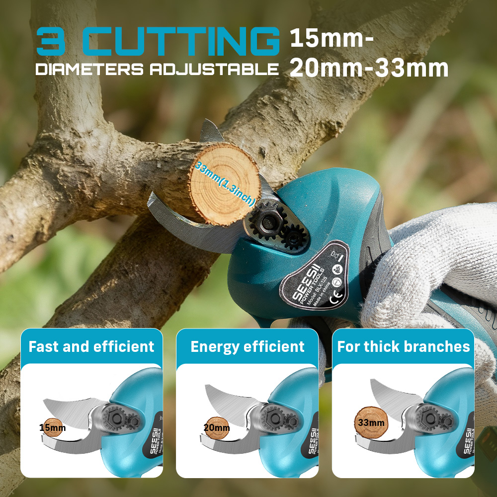 SEESII 3-in-1 ブラシレスコードレス 30mm  - Electric Chainsaw Battery のレビューと価格