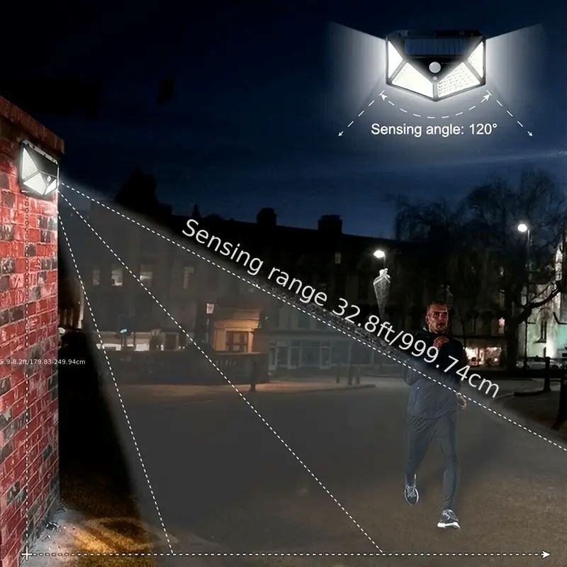100LED屋外ソーラーガーデンライト、屋外モーションセンサ - Outdoor Powerwall のレビューと価格