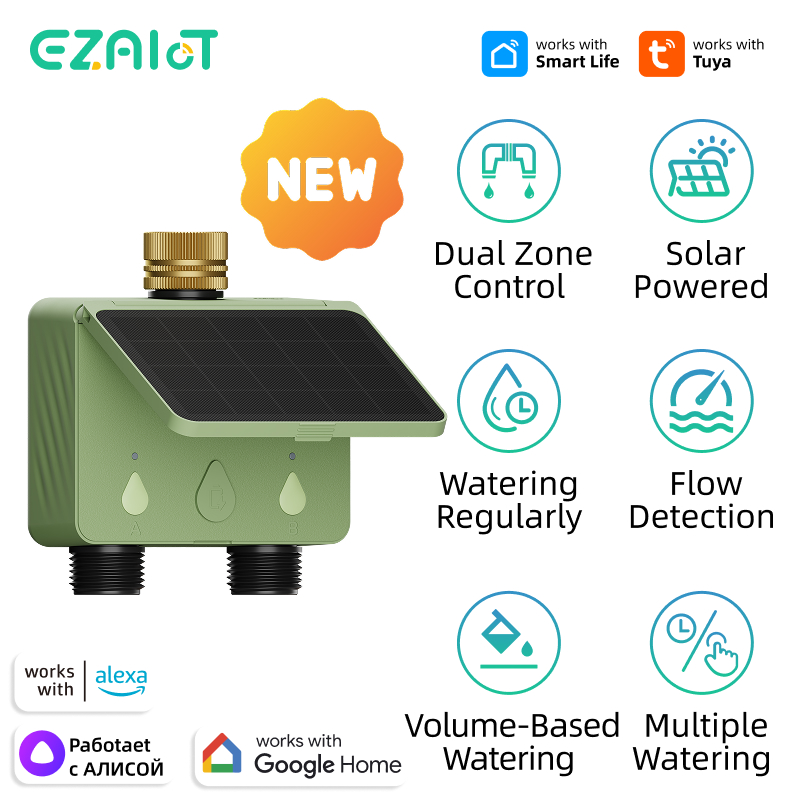 スマートスプリンクラーウォータータイマーTuya WiFi  - Power Zone Outdoor Timer のレビューと価格