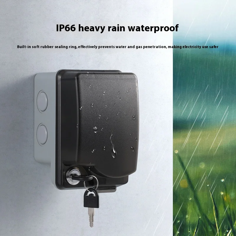 屋外防水ソケット オープンインストール型屋外防雨ボックス パ - Outdoor Power Socket With Lock のレビューと価格