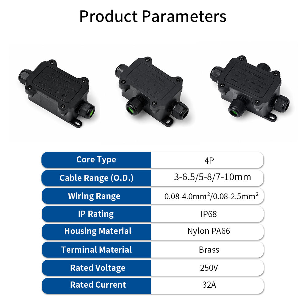 IP68防水ジャンクションボックス 2/3/4ウェイ 4極電 - Outdoor Power Junction のレビューと価格