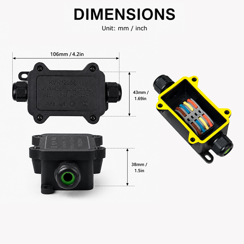 IP68防水ジャンクションボックス 2/3/4ウェイ 4極電 - Outdoor Power Junction のレビューと価格