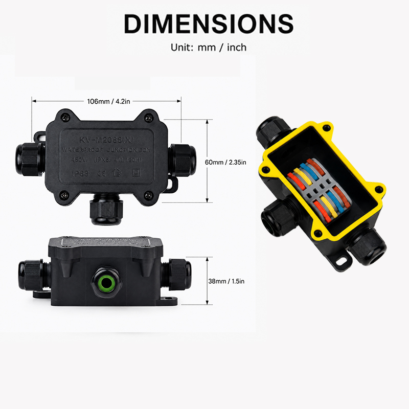 IP68防水ジャンクションボックス 2/3/4ウェイ 4極電 - Outdoor Power Junction のレビューと価格