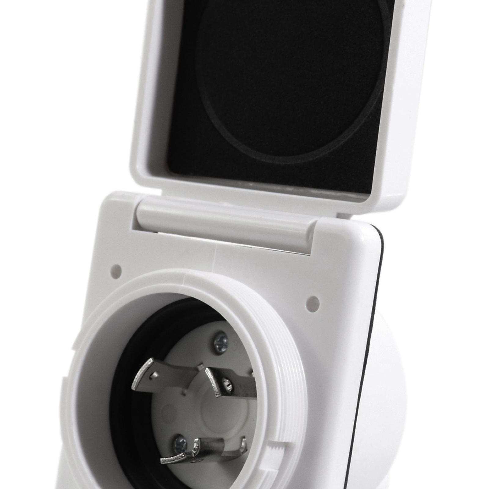 防水フランジ付きインレット電源ソケット 125V 30A プ - Outdoor Power Socket With Lock のレビューと価格
