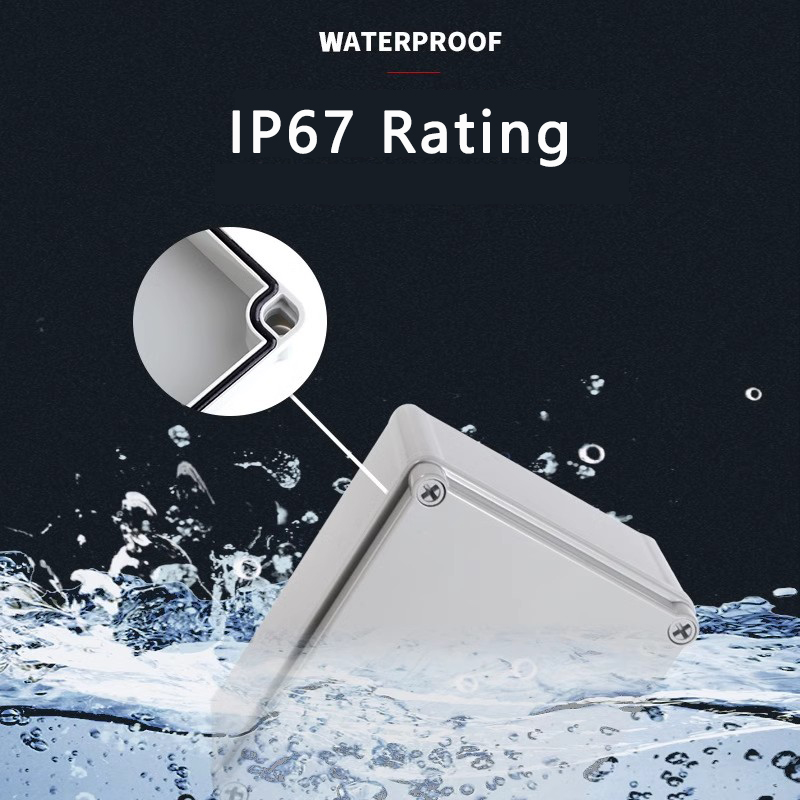 IP67 グレー/透明カバー 屋外防水ジャンクションボックス - Outdoor Power Junction のレビューと価格