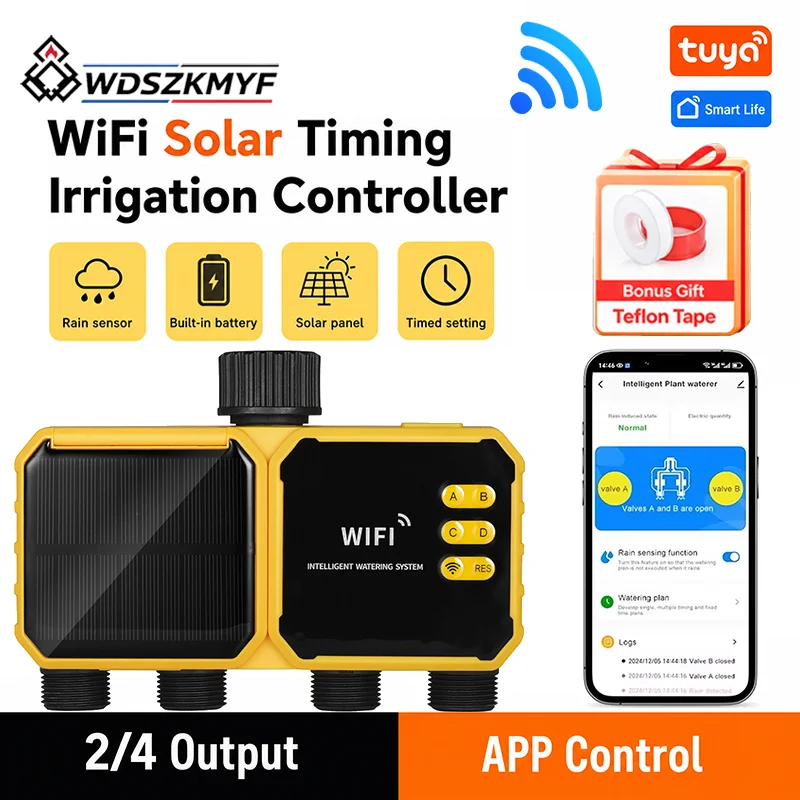 スマート2/4ゾーンソーラー式WiFi灌漑タイマー、APPで - Power Zone Outdoor Timer のレビューと価格